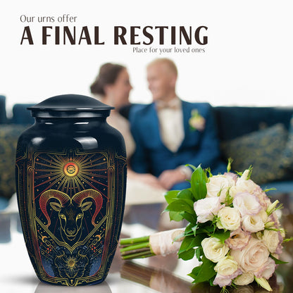  abstract zodiac burial urn 