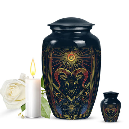  abstract zodiac burial urn 