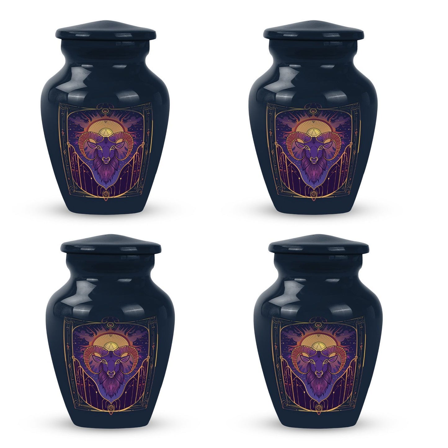 Handcrafted zodiac 10-inch urn for ashes with classic design
