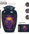 Handcrafted zodiac 10-inch urn for ashes with classic design