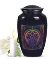 Abstract themed zodiac 10-inch classic funeral urn.