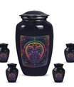Abstract themed zodiac 10-inch classic funeral urn.