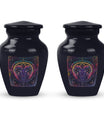 Abstract themed zodiac 10-inch classic funeral urn.