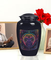 Abstract themed zodiac 10-inch classic funeral urn.