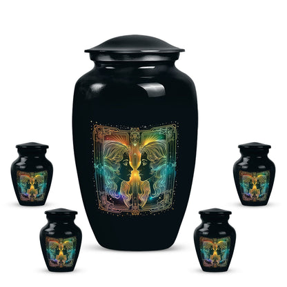 large zodiac urn for woman's ashes
