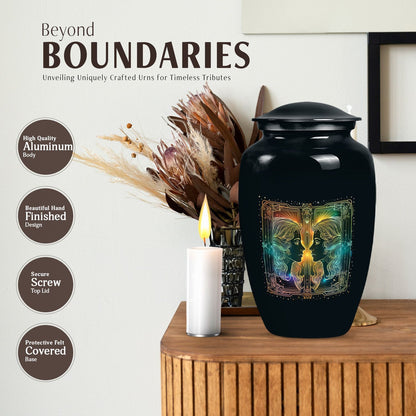 large zodiac urn for woman's ashes