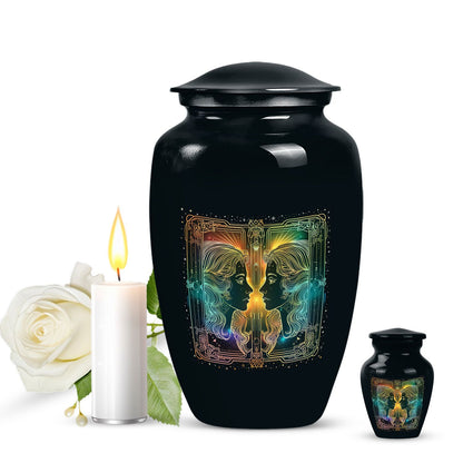 large zodiac urn for woman's ashes