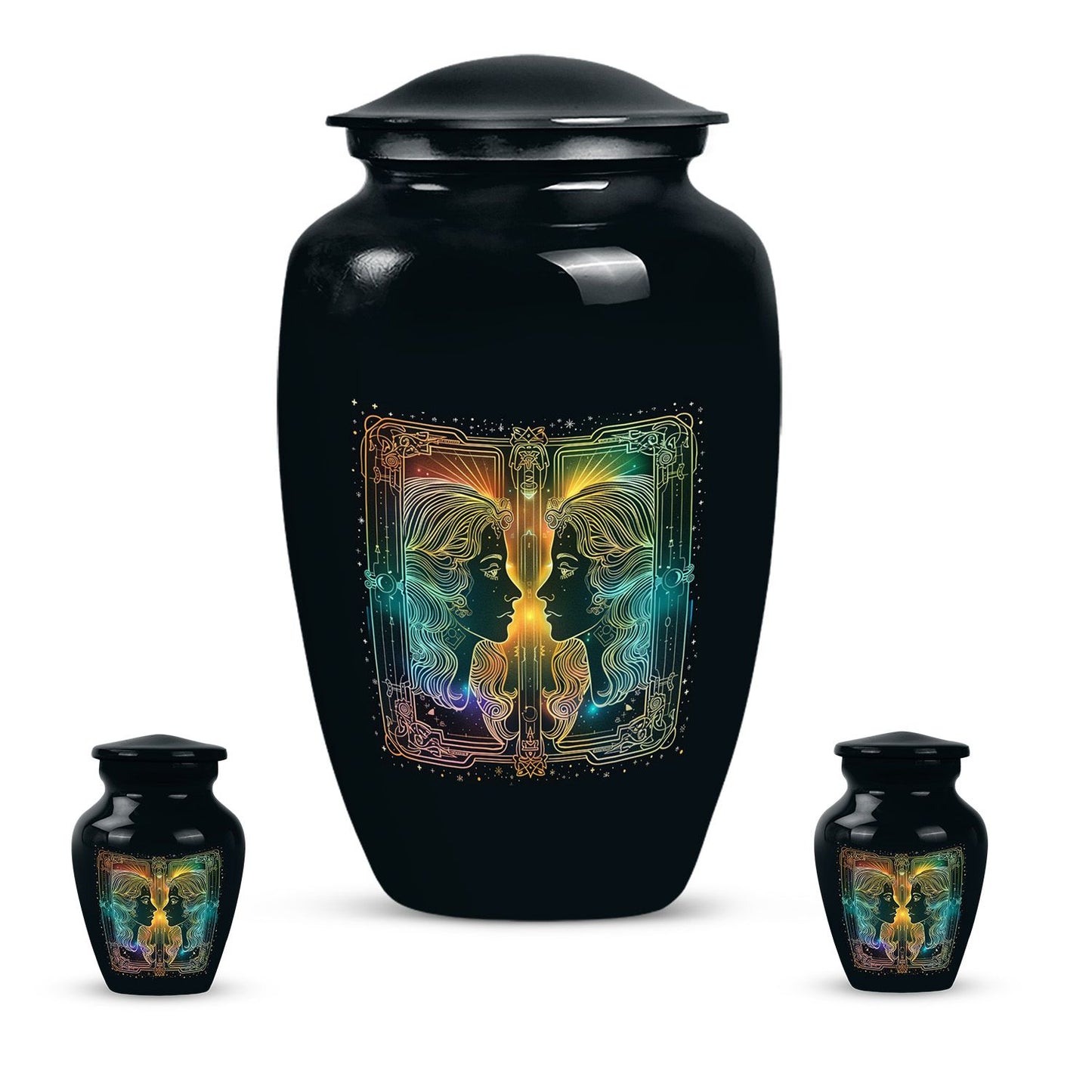 large zodiac urn for woman's ashes