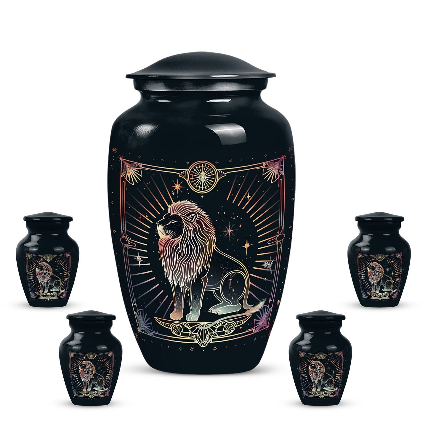  Zodiac Urn, large memorial urn for adult male ashes