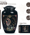  Zodiac Urn, large memorial urn for adult male ashes