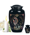  Zodiac Urn, large memorial urn for adult male ashes