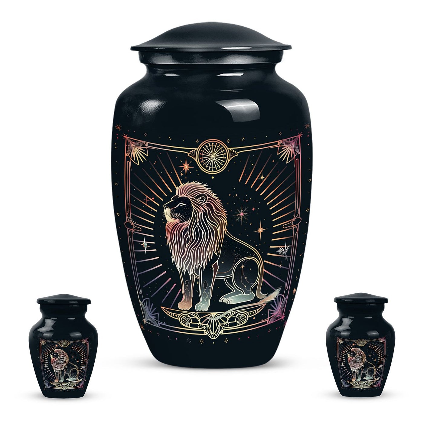  Zodiac Urn, large memorial urn for adult male ashes