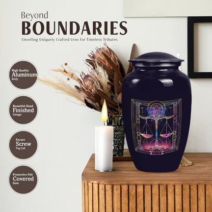  Classic Aluminum Zodiac Urn for Human Cremation Ashes