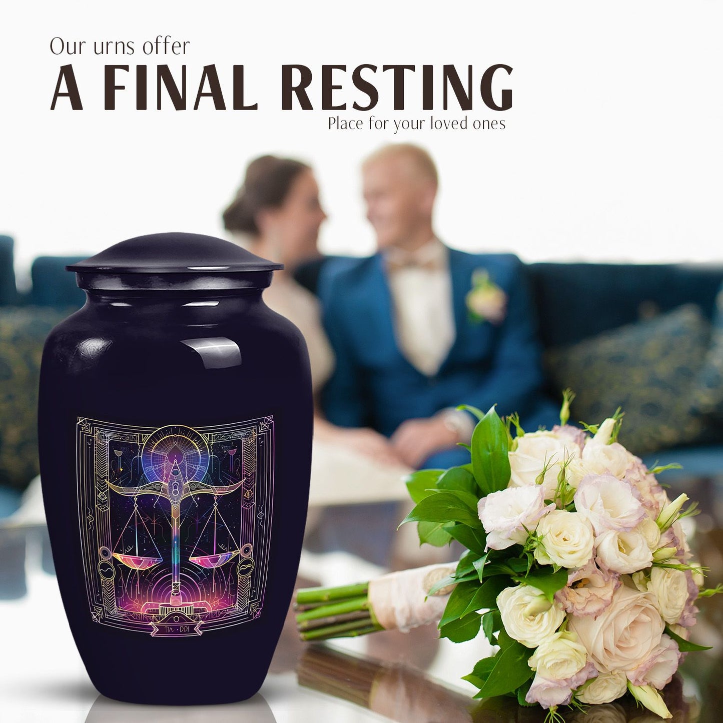  Classic Aluminum Zodiac Urn for Human Cremation Ashes