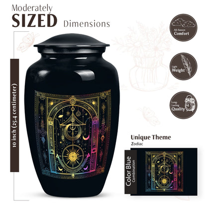 Classic 10-inch abstract zodiac Urn 