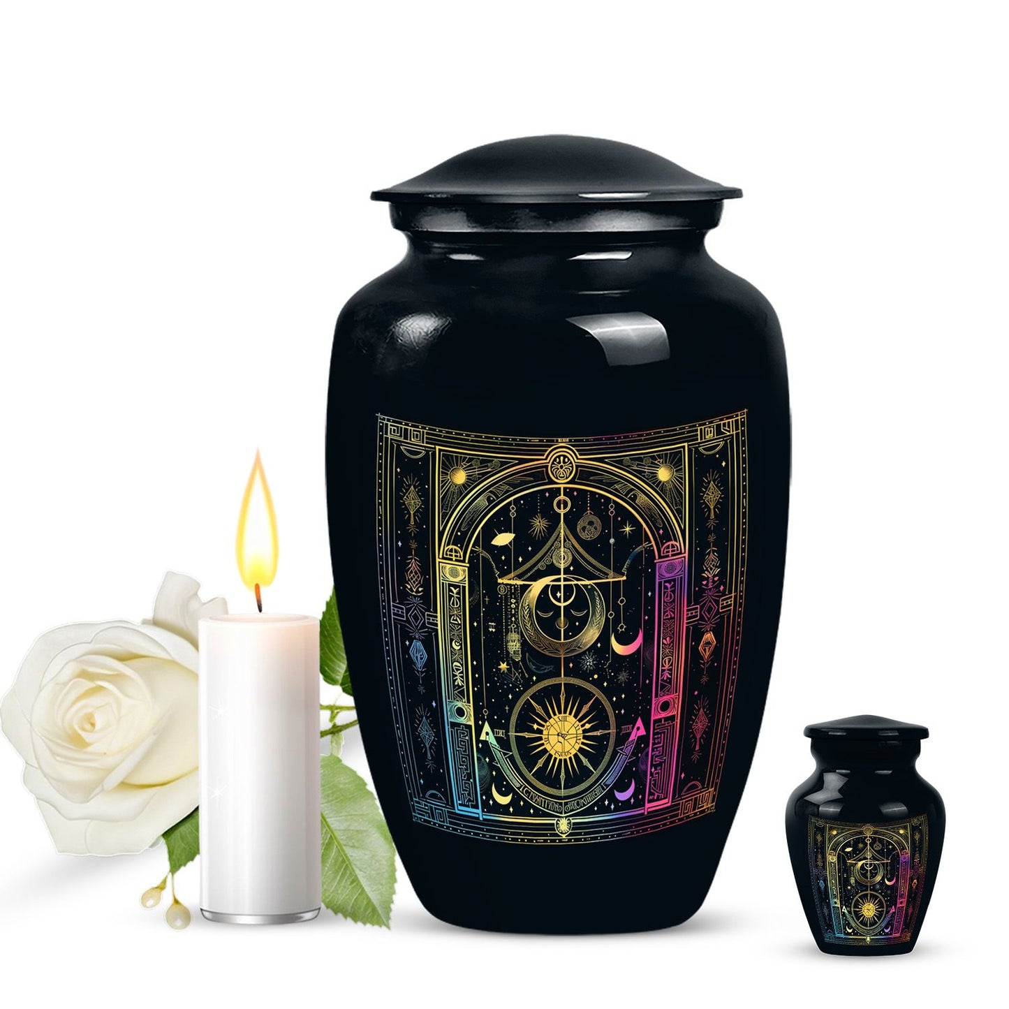 Classic 10-inch abstract zodiac Urn 