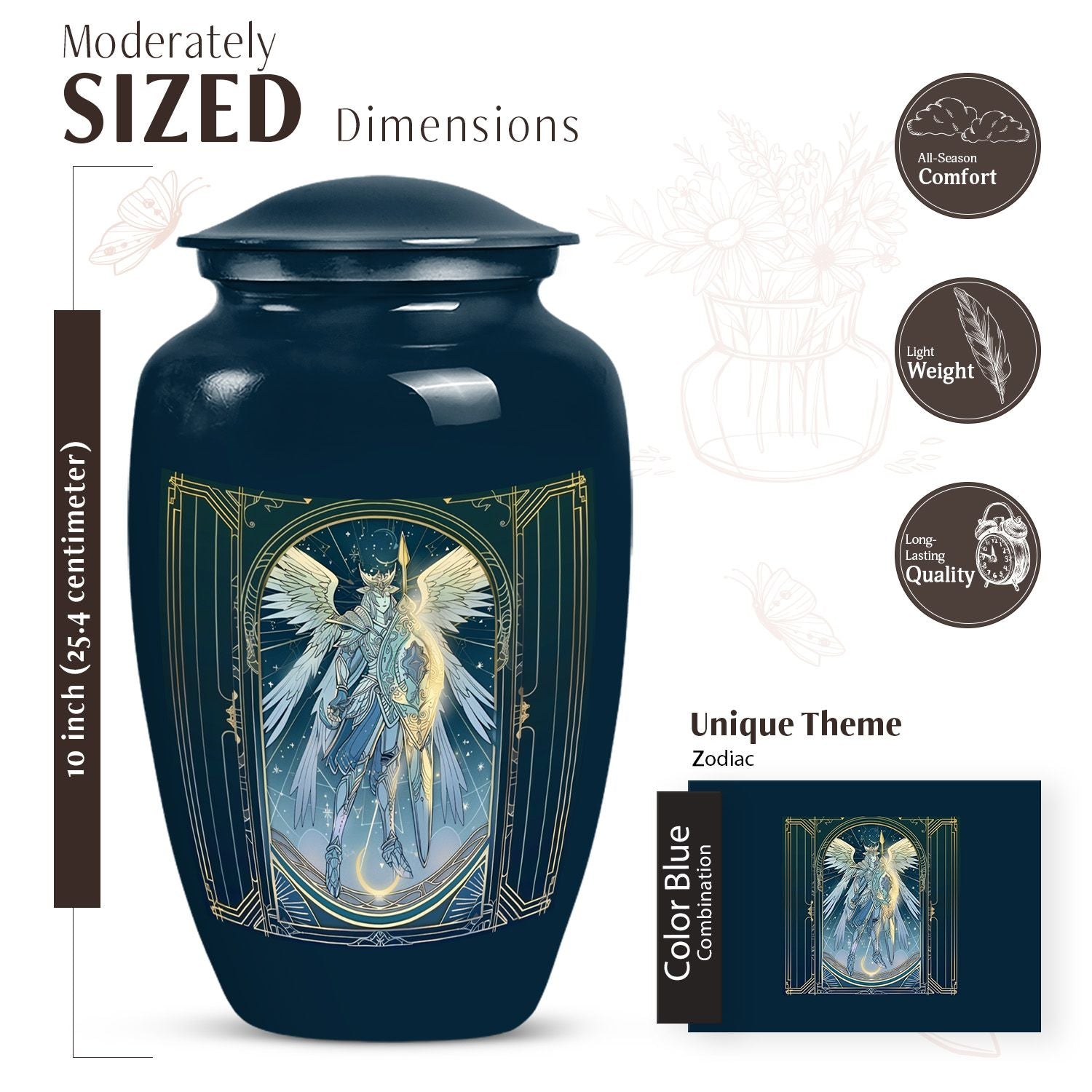  zodiac urn for both men and women.