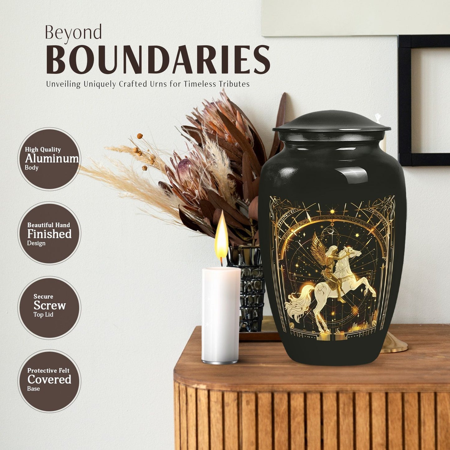Zodiac Burial Urn for Adult Ashes