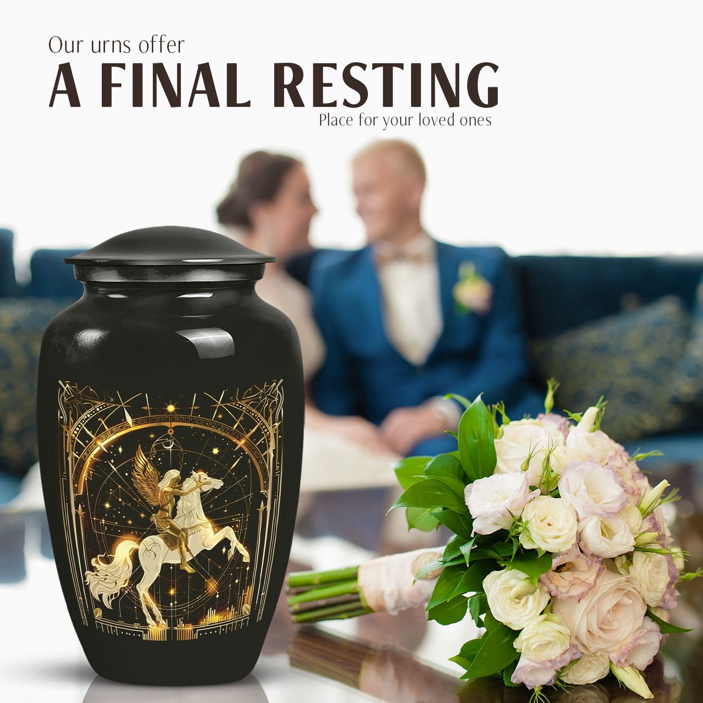 Zodiac Burial Urn for Adult Ashes