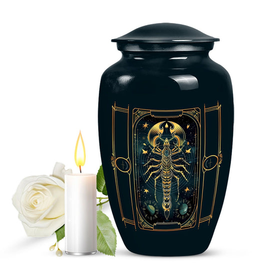 zodiac urn for adult female ashes.