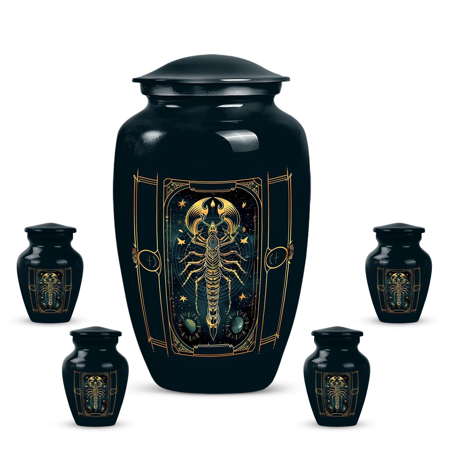 zodiac urn for adult female ashes.