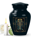 zodiac urn for adult female ashes.