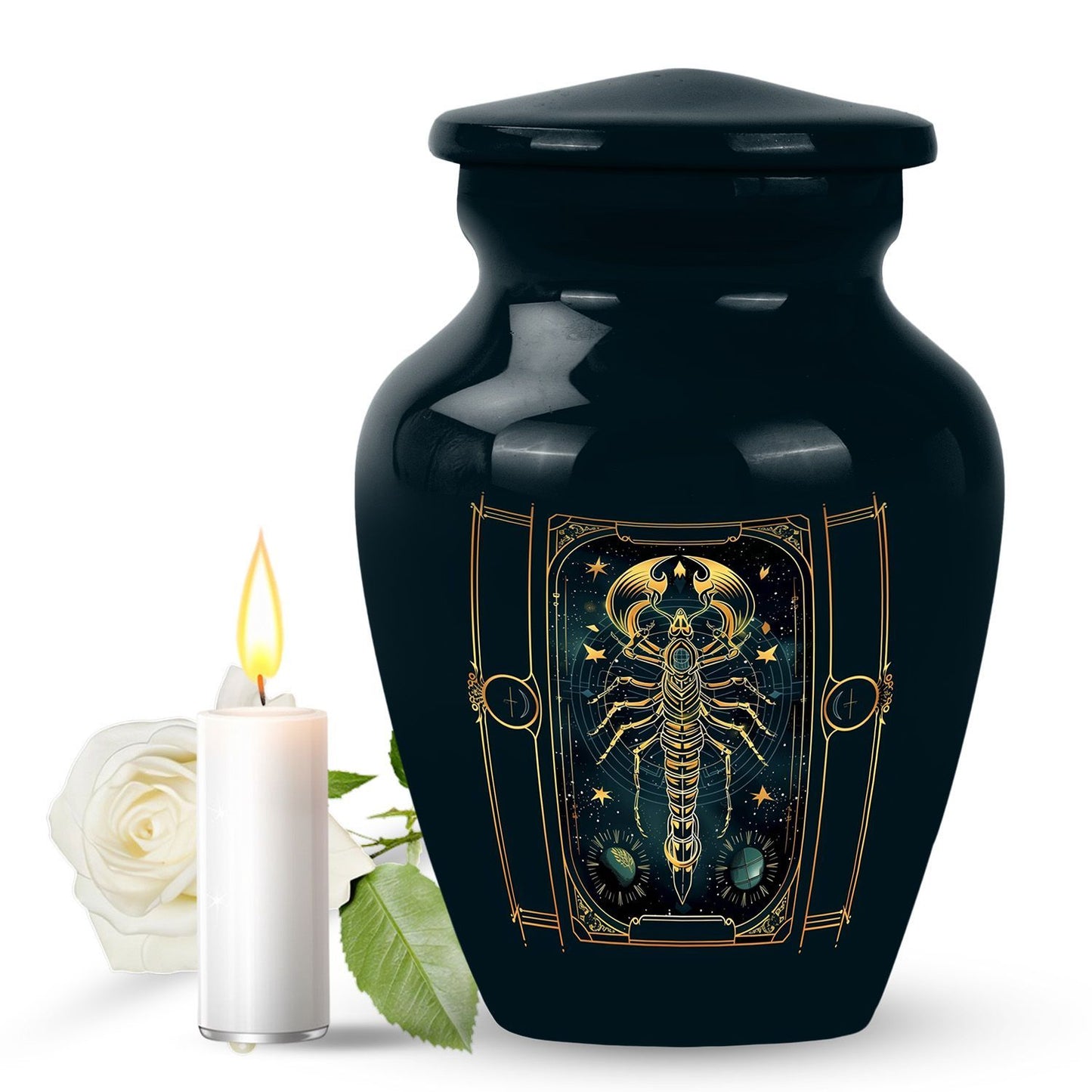 zodiac urn for adult female ashes.