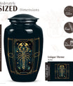 zodiac urn for adult female ashes.