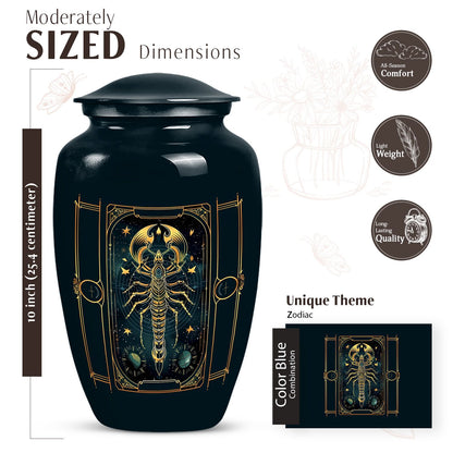 zodiac urn for adult female ashes.