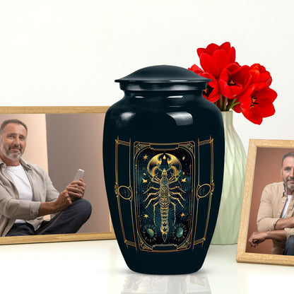 zodiac urn for adult female ashes.