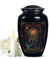 10-inch classic abstract design zodiac urn.