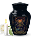 10-inch classic abstract design zodiac urn.