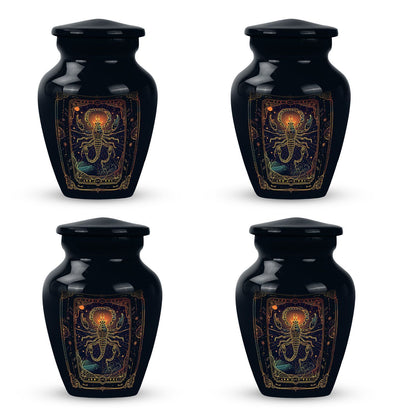 10-inch classic abstract design zodiac urn.