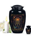 10-inch classic abstract design zodiac urn.