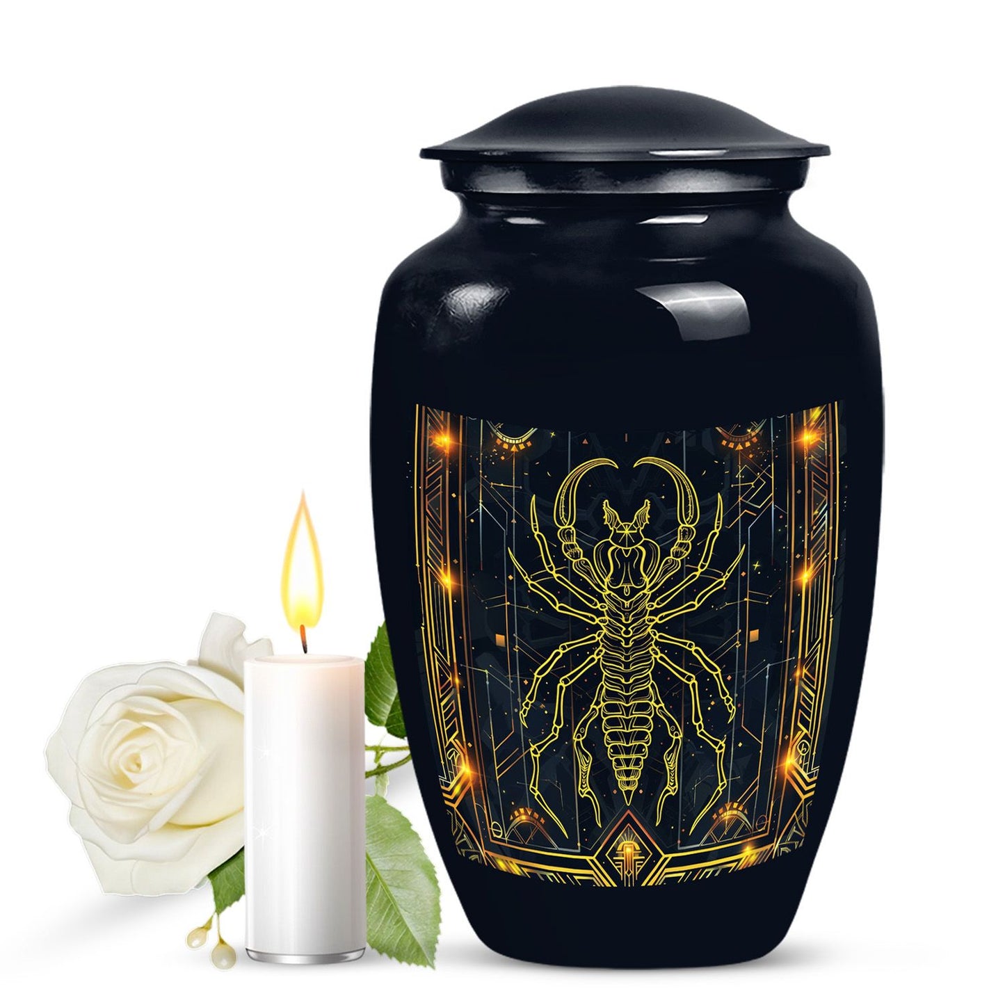 Classic design 10inch Zodiac Urn for cremation ashes