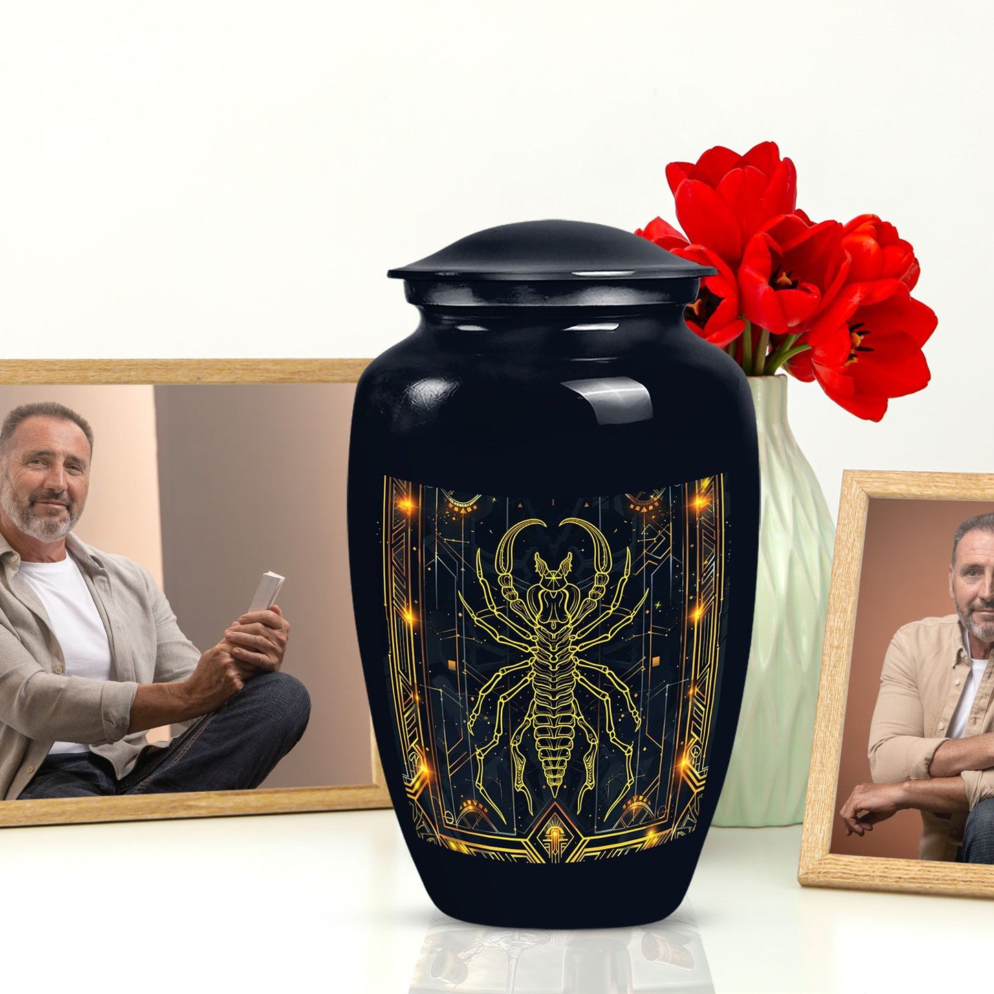 Classic design 10inch Zodiac Urn for cremation ashes