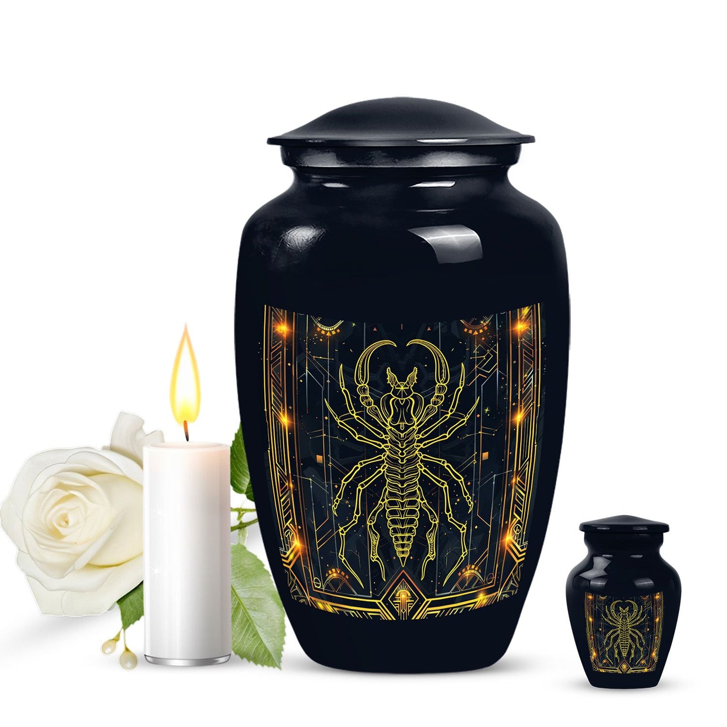 Classic design 10inch Zodiac Urn for cremation ashes