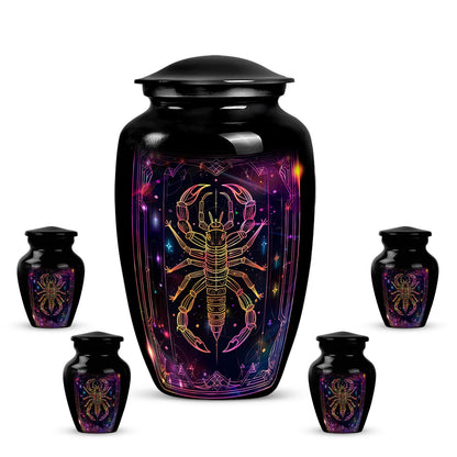Classic 10-inch zodiac urn made of aluminium