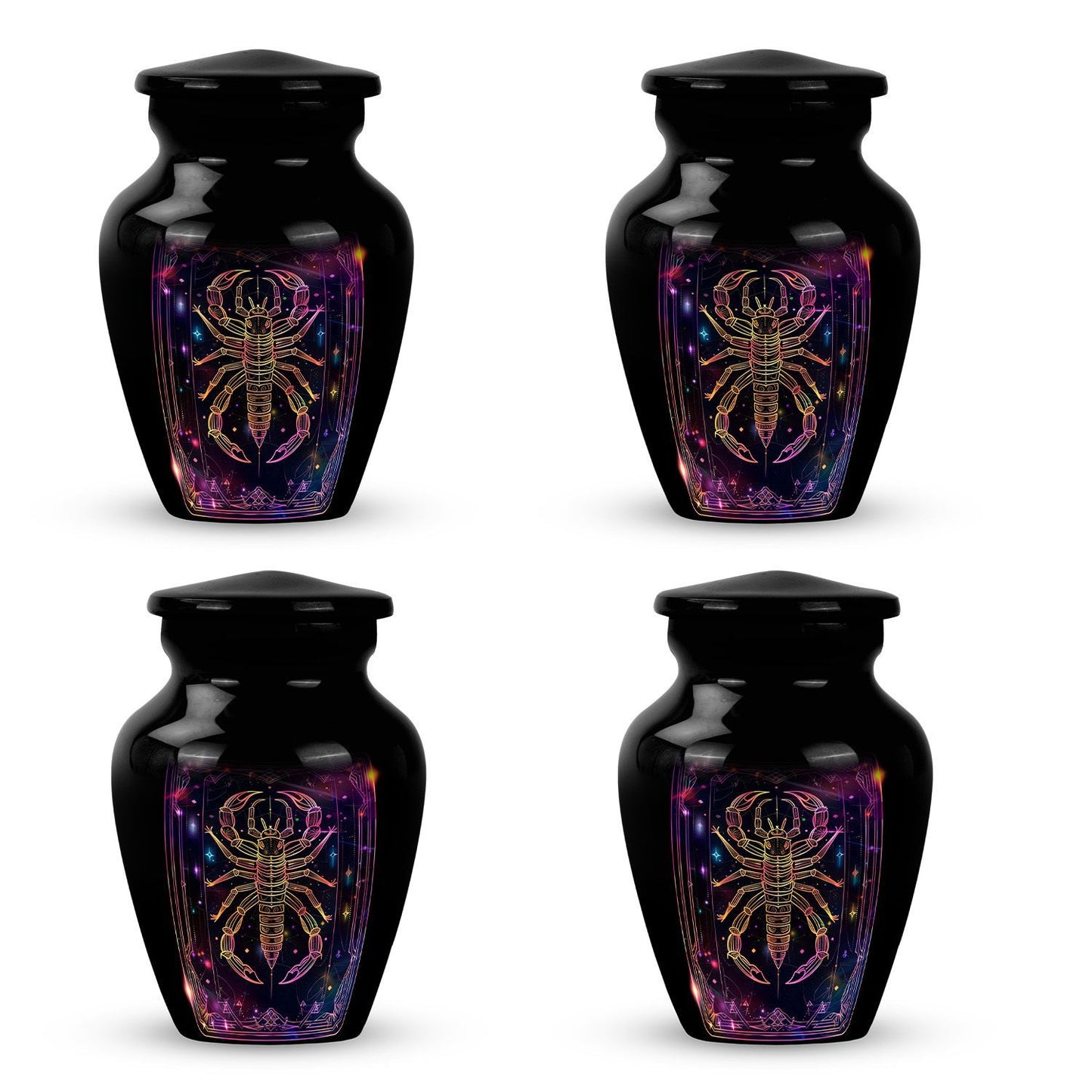 Classic 10-inch zodiac urn made of aluminium