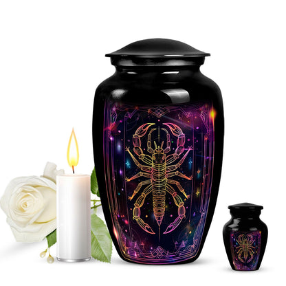 Classic 10-inch zodiac urn made of aluminium