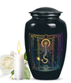 Abstract zodiac urn for adult female cremation ashes
