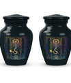 Abstract zodiac urn for adult female cremation ashes