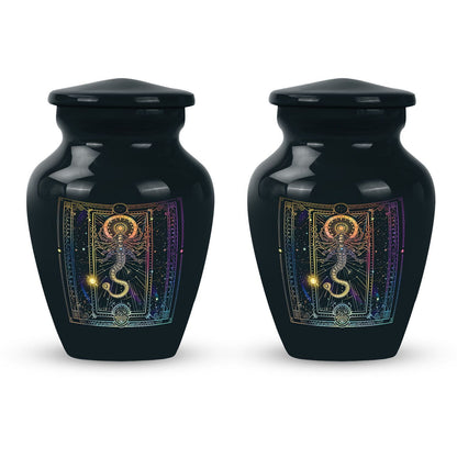 Abstract zodiac urn for adult female cremation ashes