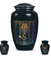 Abstract zodiac urn for adult female cremation ashes