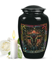 Classic abstract zodiac urn for burial ashes