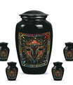Classic abstract zodiac urn for burial ashes