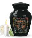 Classic abstract zodiac urn for burial ashes