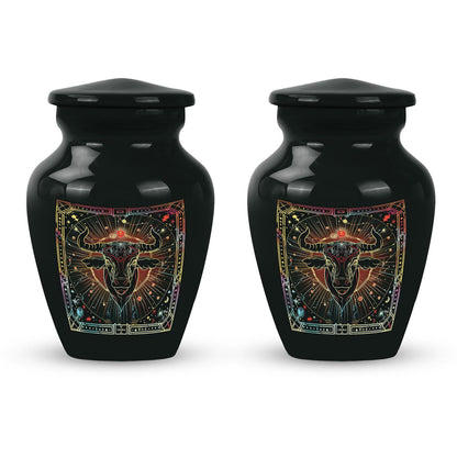 Classic abstract zodiac urn for burial ashes