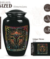 Classic abstract zodiac urn for burial ashes