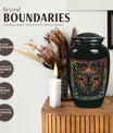 Classic abstract zodiac urn for burial ashes